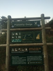 platteklip gorge trail sign